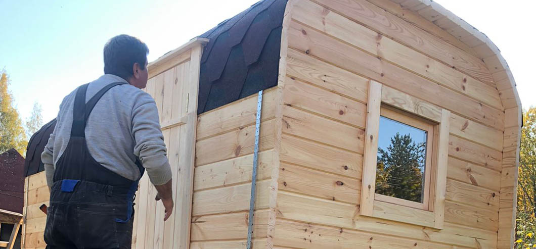 Круглая баня-бочка или баня квадро?