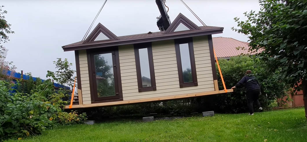 Доставка и установка мобильной бани Флора 6 метров