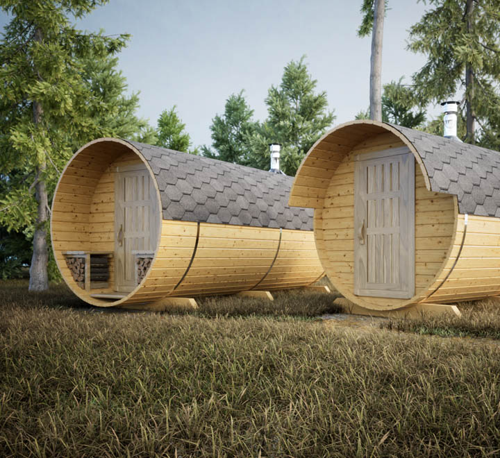 Классические бани-бочки