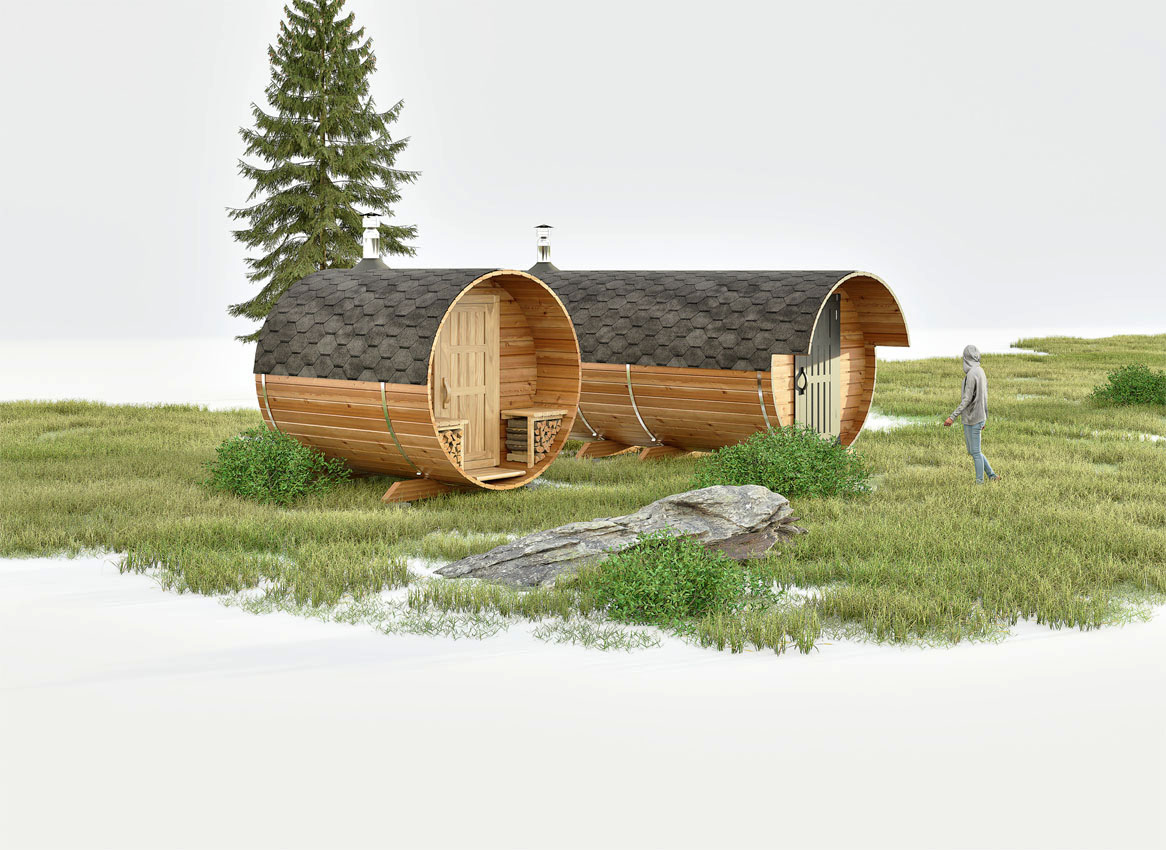 Классические бани-бочки