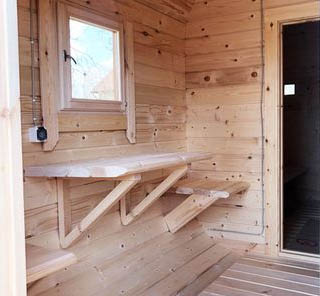 Стол и две лавочки